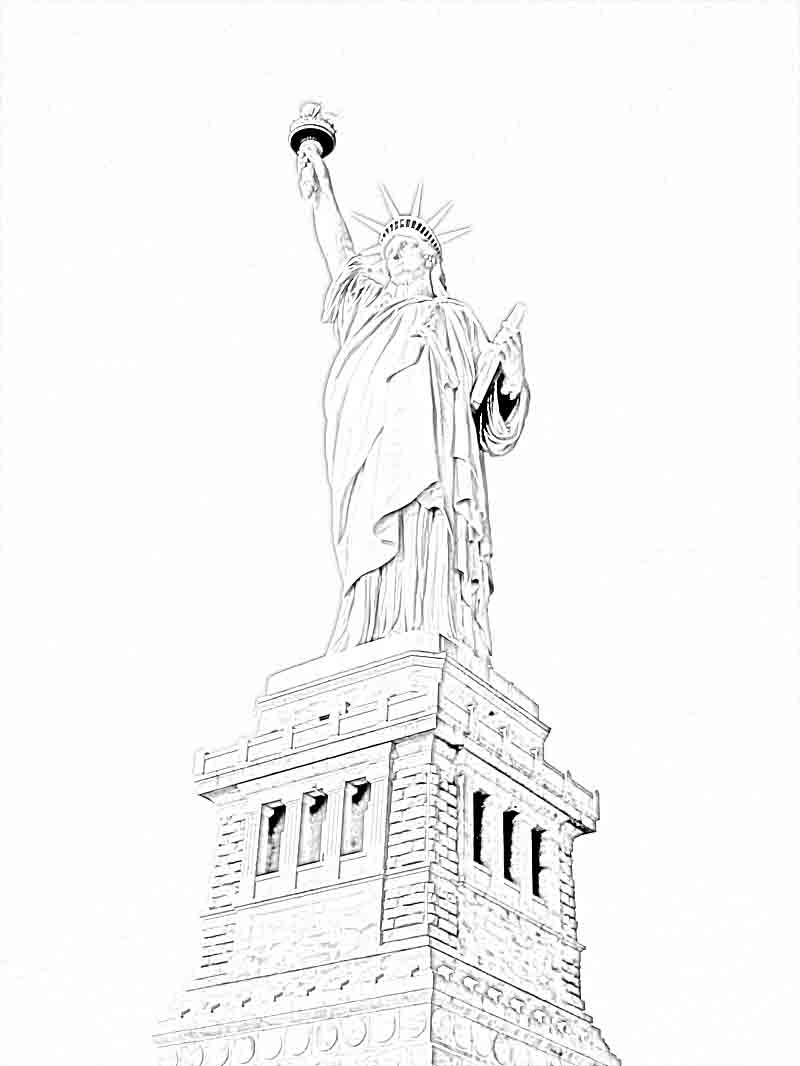 800x1066 Last Chance Coloring Pages Of The Statue Liberty American Fourth