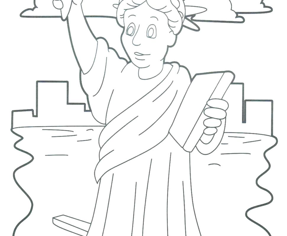 Statue Of Liberty Coloring Pages For Kindergarten at GetColorings.com ...