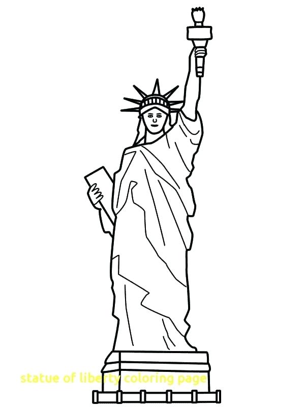 600x800 Statue Of Liberty Coloring Page As Well As Statue Of Liberty