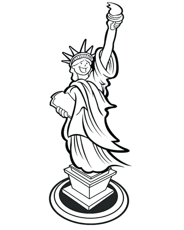 600x750 Statue Of Liberty Coloring Page Statue Of Liberty Coloring Pages