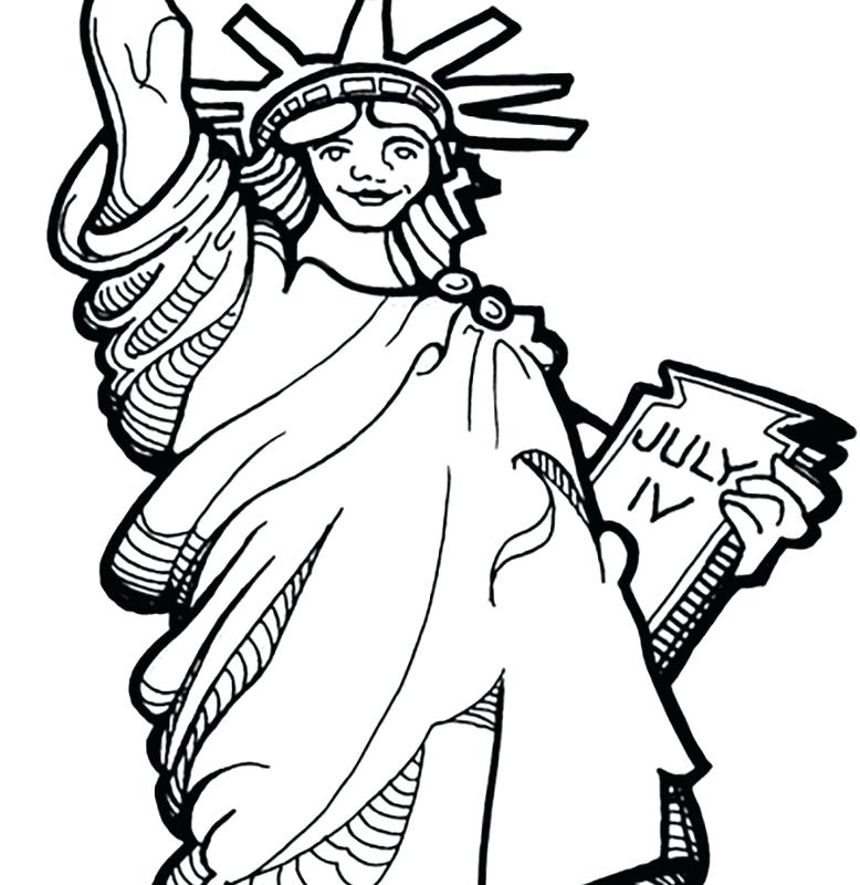 778x800 Statue Of Liberty Coloring Page With Free Of Coloring Pages Statue