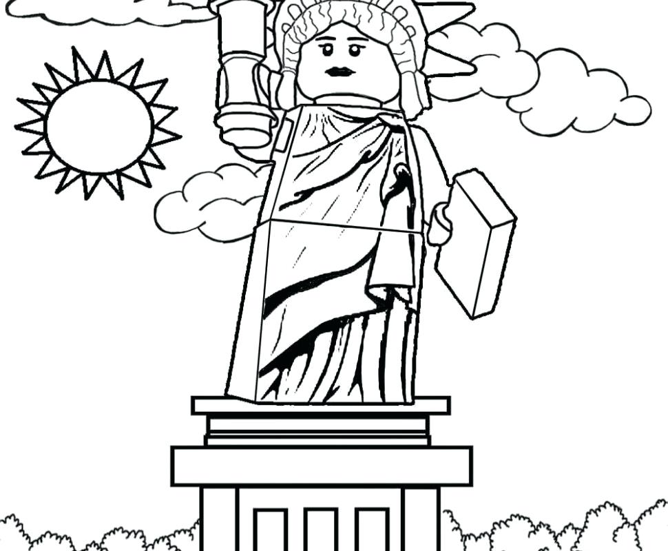 970x800 Statue Liberty Patriotic Coloring Pages Free Printable Free