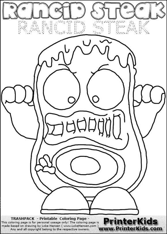 580x812 The Trash Pack Coloring Pages