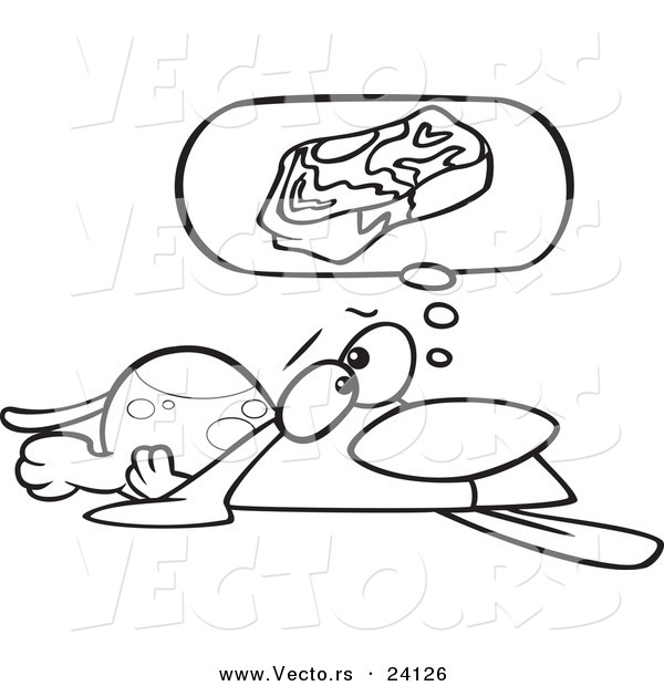 600x620 Vector Of A Cartoon Basset Hound Hoping For Steak