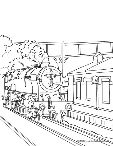 Old Steam Train Getting In The Train Station Coloring Pages 364x470 Old Steam Train Getting In The Train Station Coloring Pages