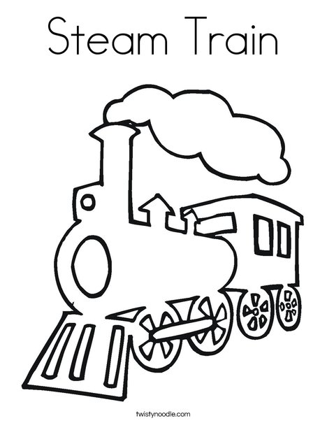 468x605 Steam Train Coloring Page