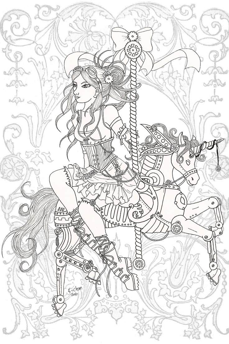 Free Adult Steampunk Coloring Pages Printable Coloring Sheets 736x1104 Free Adult Steampunk Coloring Pages Printable Coloring Sheets