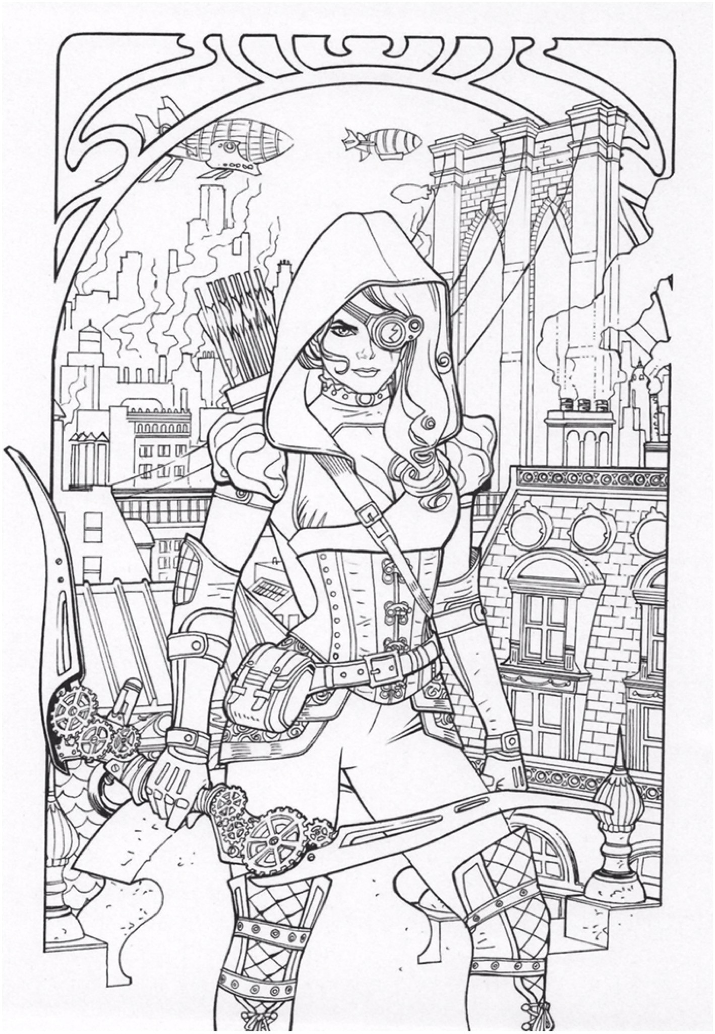 Free Steampunk Fantasy And Mythology Coloring Books For Kids Fair 1418x2048 Free Steampunk Fantasy And Mythology Coloring Books For Kids Fair