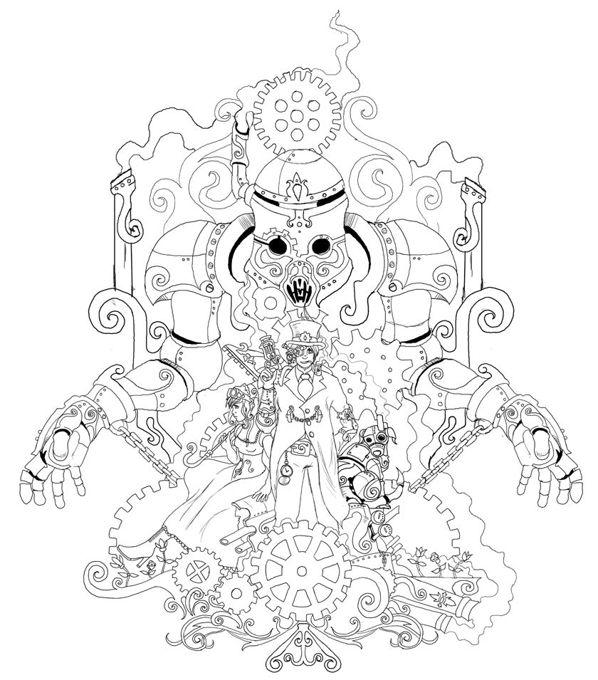 Obsession Steampunk Gears Coloring Pages Googl 840x955 Obsession Steampunk Gears Coloring Pages Googl