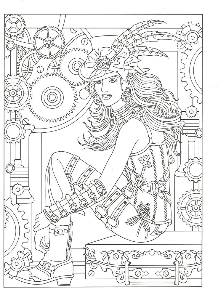 736x1013 132 Best Steampunk Coloring Pages Images On Coloring