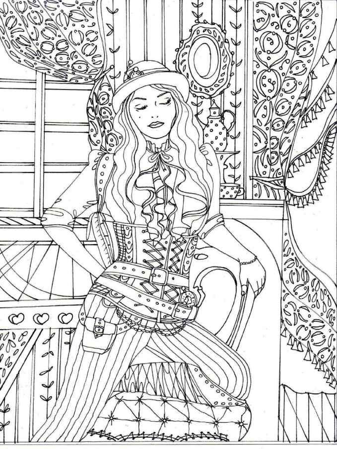 Steampunk Coloring Pages For Adults at GetColorings.com | Free ...