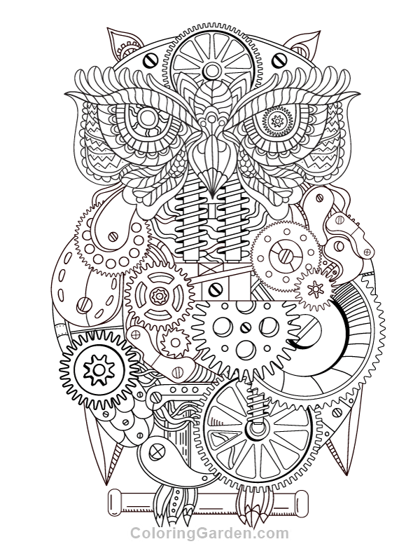 600x776 Steampunk Coloring Pages Excellent