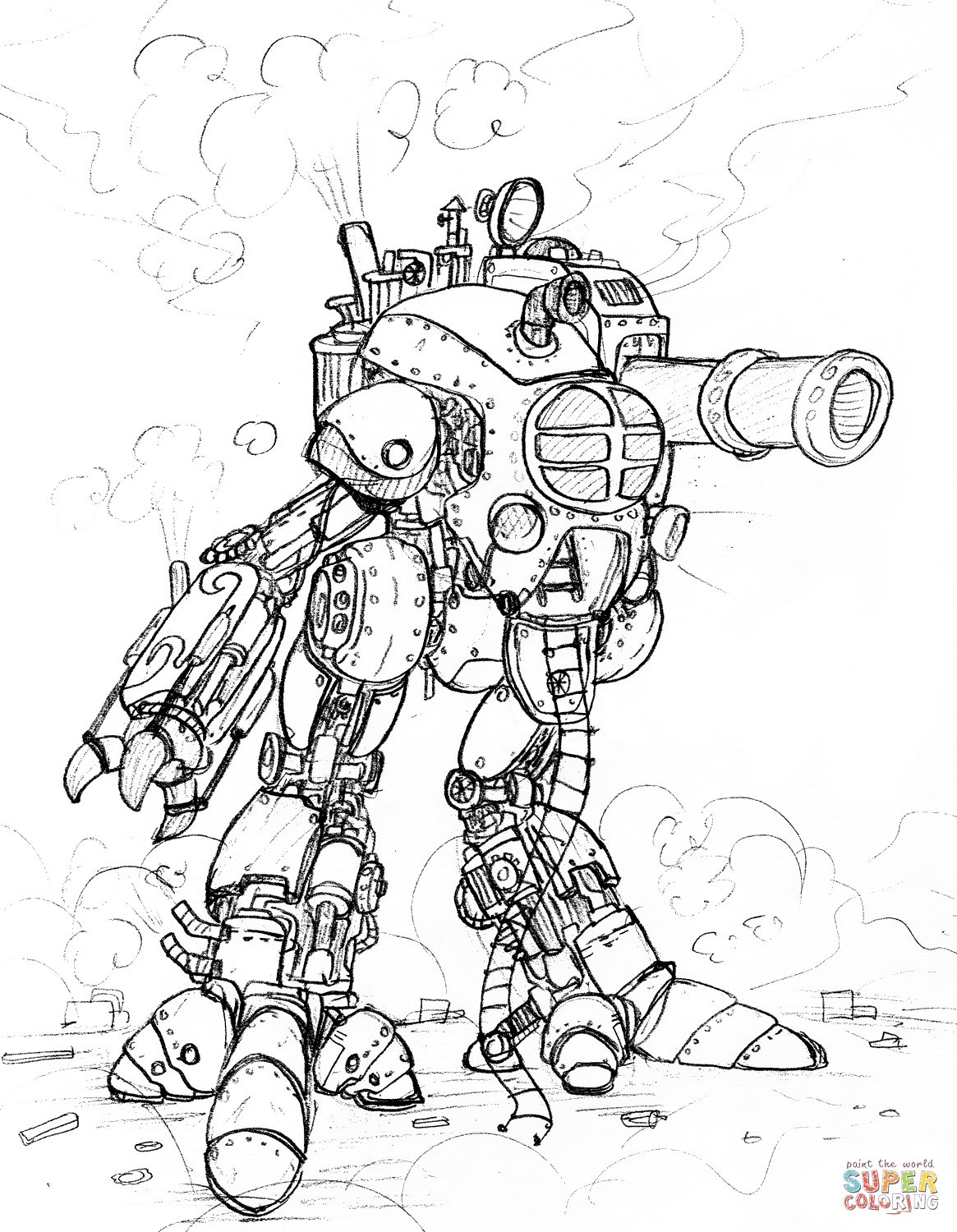 1165x1500 Steampunk Coloring Pages Free Tearing
