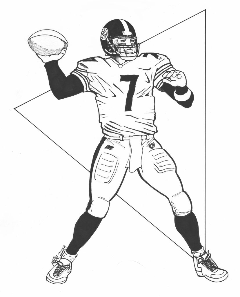 Coloring Steelers Player And Drawing Pages Nfl Steeler Printable 828x1024 Coloring Steelers Player And Drawing Pages Nfl Steeler Printable