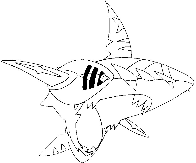 Coloring Page Mega Evolved Pokemon Mega Sharpedo 319 319 820x683 Coloring Page Mega Evolved Pokemon Mega Sharpedo 319 319