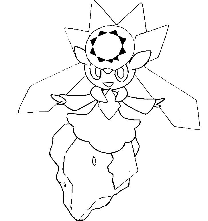 Pokemon Diancie Coloring Pages 726x771 Pokemon Diancie Coloring Pages