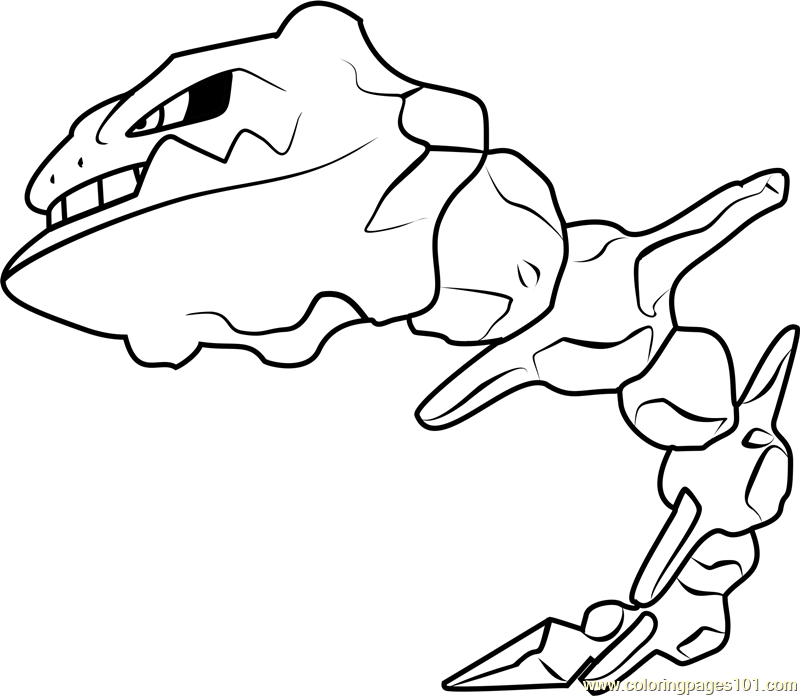 Steelix Pokemon Coloring Page 800x696 Steelix Pokemon Coloring Page
