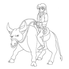 Steer Coloring Pages