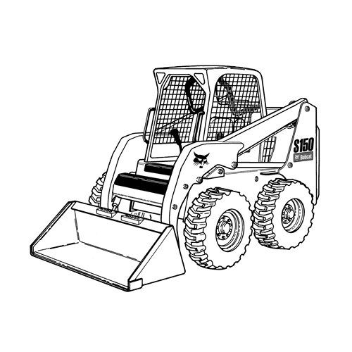 Skid Steer Coloring Page 500x500 Skid Steer Coloring Page