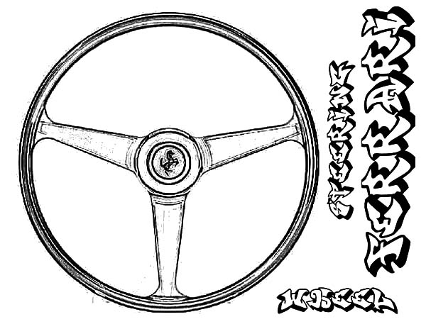 600x464 Ferrari Car Steering Wheel Parts Coloring Pages Best Place To Color