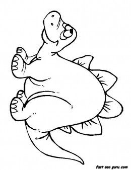 260x338 Print Out Baby Stegosaurus Coloring Book Page