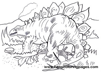336x239 Free Stegosaurus Dinosaur Coloring Pages