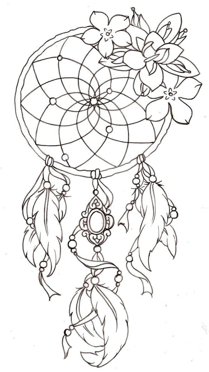 Dreamcatcher Coloring Pages 670x1191 Dreamcatcher Coloring Pages