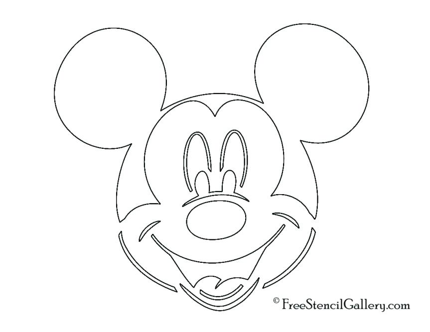 Free Mickey Mouse Stencil Head Outline Coloring Pages Coloring 863x667 Free Mickey Mouse Stencil Head Outline Coloring Pages Coloring