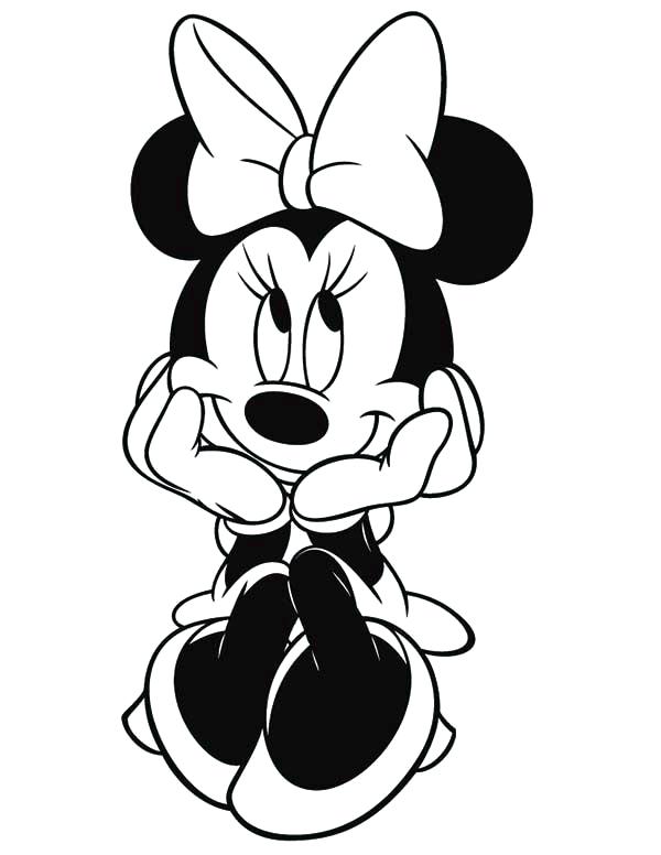 Minnie And Mickey Coloring Pages Mouse Thinking Of Mickey Coloring 600x776 Minnie And Mickey Coloring Pages Mouse Thinking Of Mickey Coloring