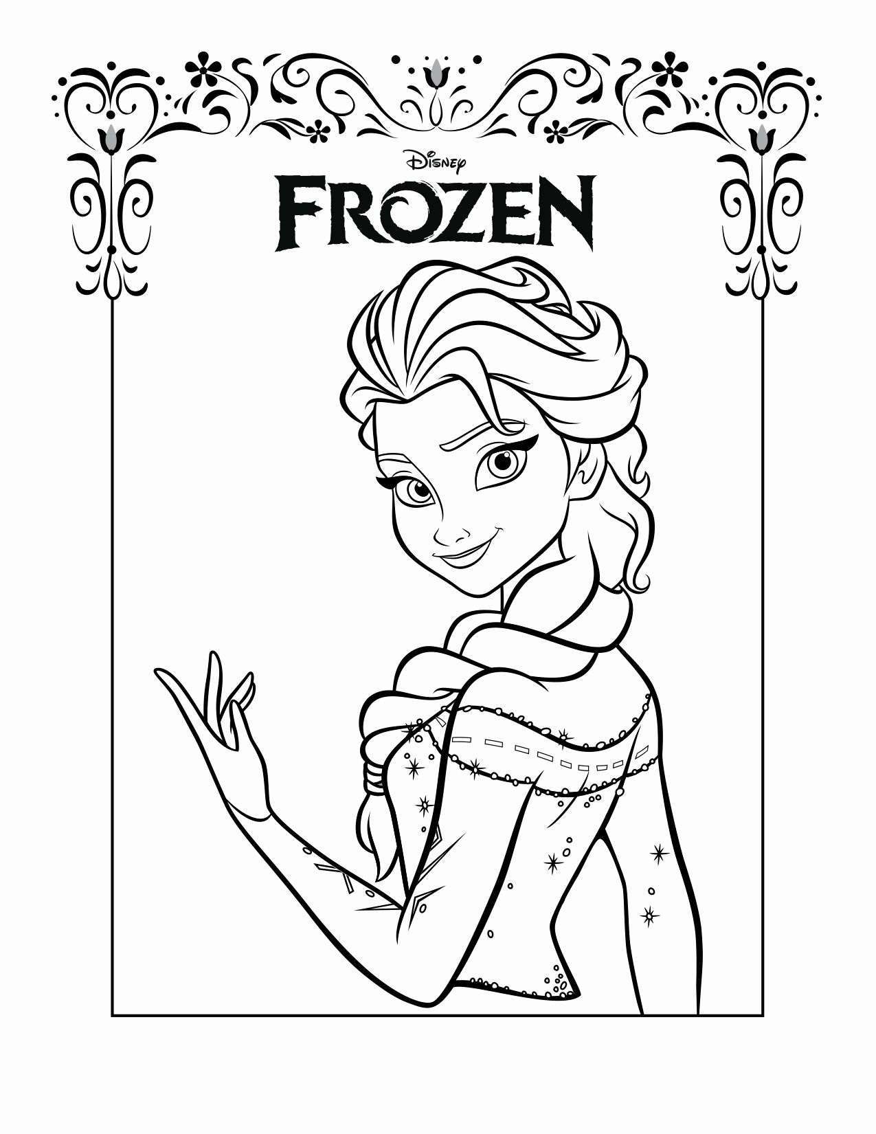 Birthday Coloring Pages To Print 2 Elegant Frozen Elsa Template 1275x1650 Birthday Coloring Pages To Print 2 Elegant Frozen Elsa Template