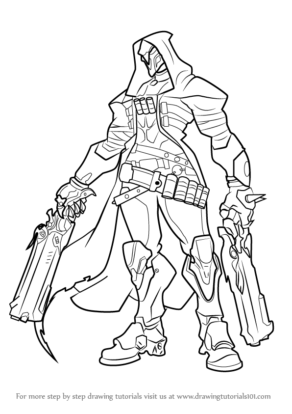 Overwatch Genji Coloring Pages 596x843 Overwatch Genji Coloring Pages