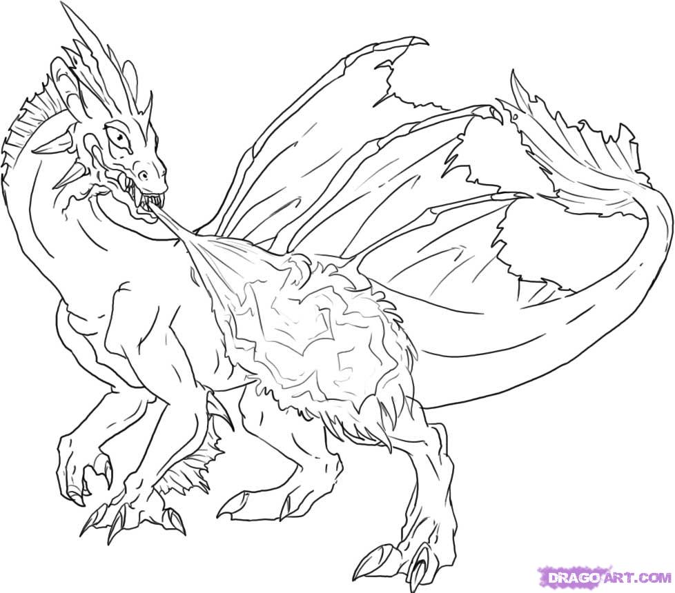 Coloring Pages How To Draw A Red Fire Breathing Dragon, Step By 978x860 Coloring Pages How To Draw A Red Fire Breathing Dragon, Step By