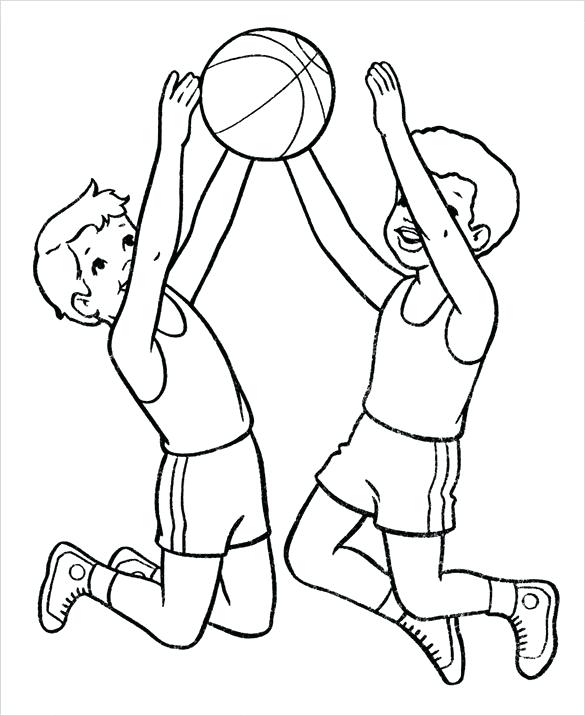 Basketball Coloring Pages Free Word Format Kids Play Basketball 585x716 Basketball Coloring Pages Free Word Format Kids Play Basketball