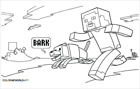 Minecraft Color Pages Stylish Design Coloring Pages To Print 585x374 Minecraft Color Pages Stylish Design Coloring Pages To Print