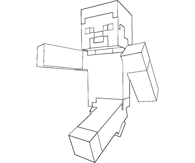 Minecraft Steve Coloring Pages 800x667 Minecraft Steve Coloring Pages