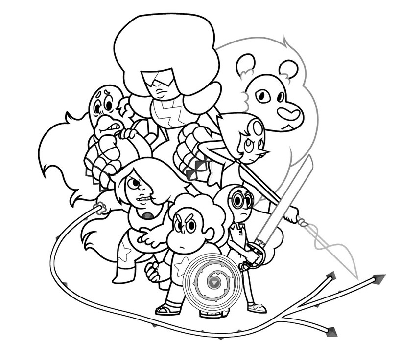 819x739 Steven Universe Coloring Pages