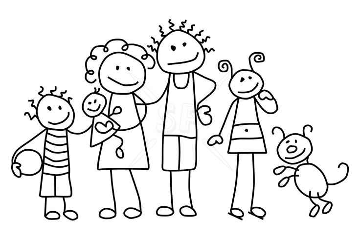 736x490 Stick Figure Clipart Family