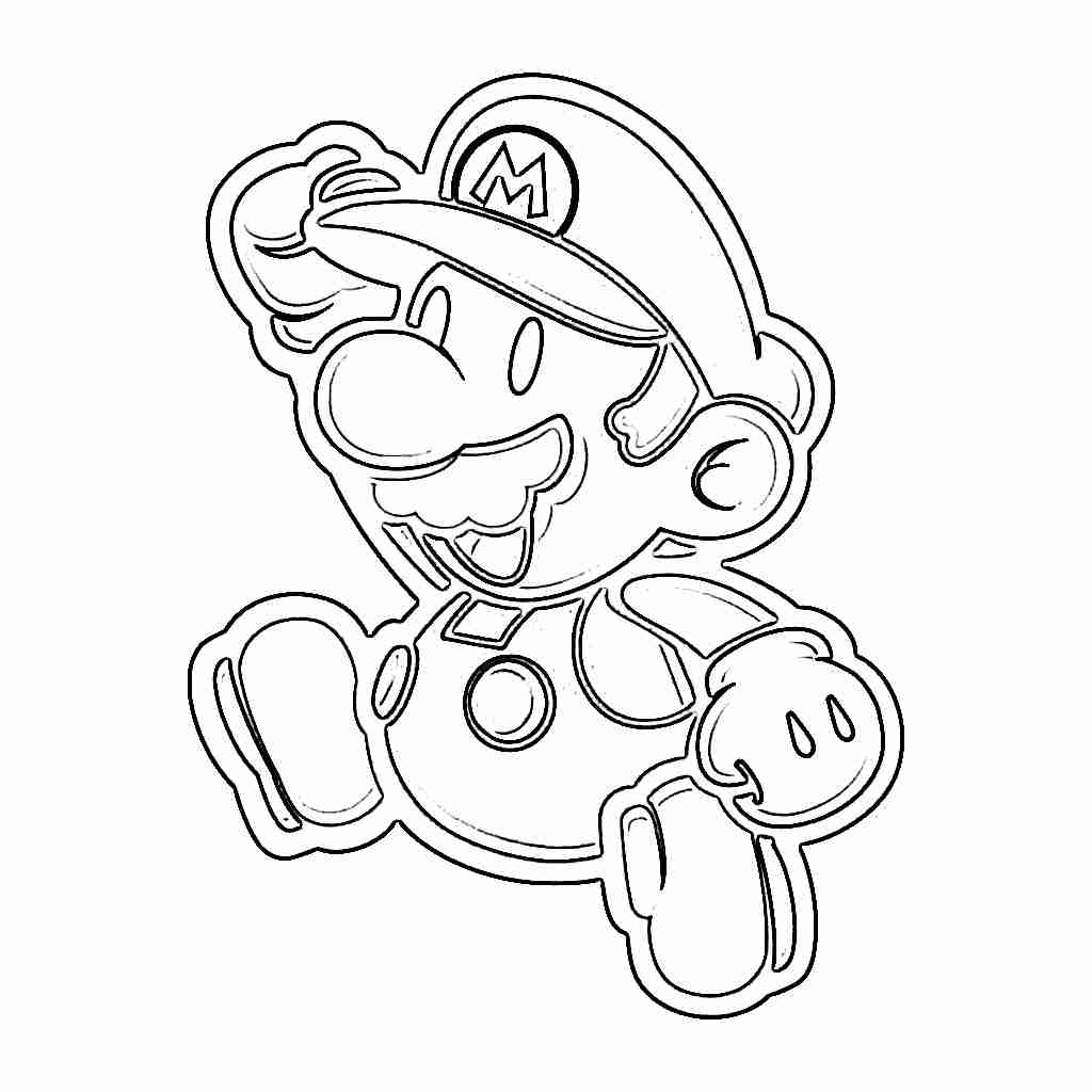 1024x1024 Paper Mario Sticker Star Coloring Page Freecolorngpages Co