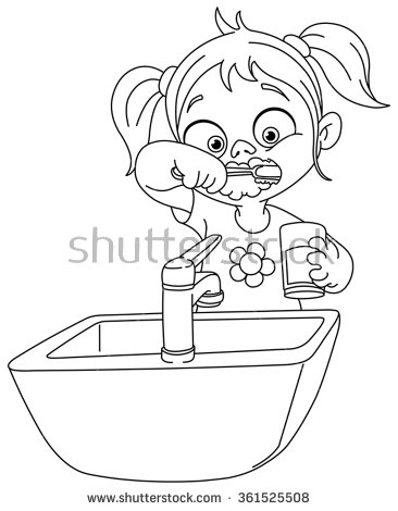 366x470 Stick Figure Brushing Teeth Image Information