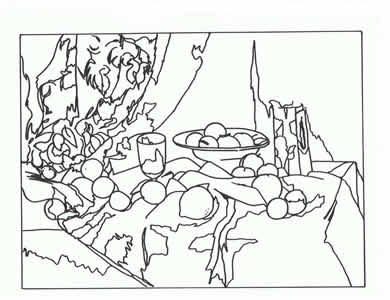 Famous Art Works Colouring Sheets 390x300 Famous Art Works Colouring Sheets