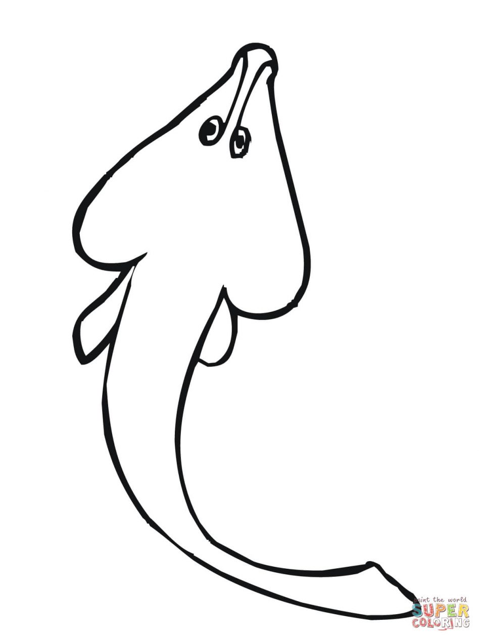 948x1264 Interesting Stingray Coloring Page Stock Illus