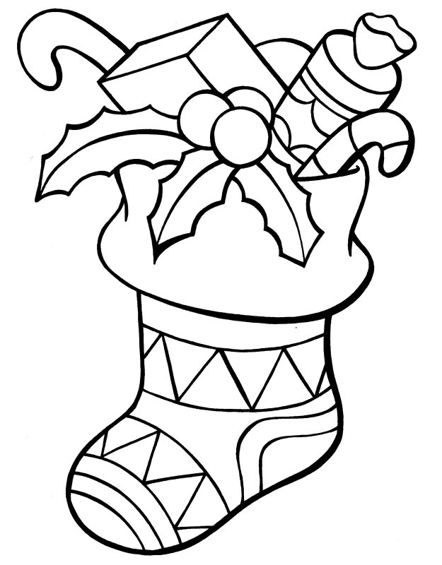 625x800 Christmas Stocking Coloring Pages