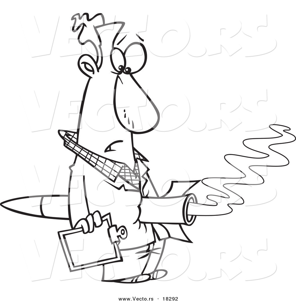 1024x1044 Vector Of A Cartoon Rocket Through A Man's Stomach