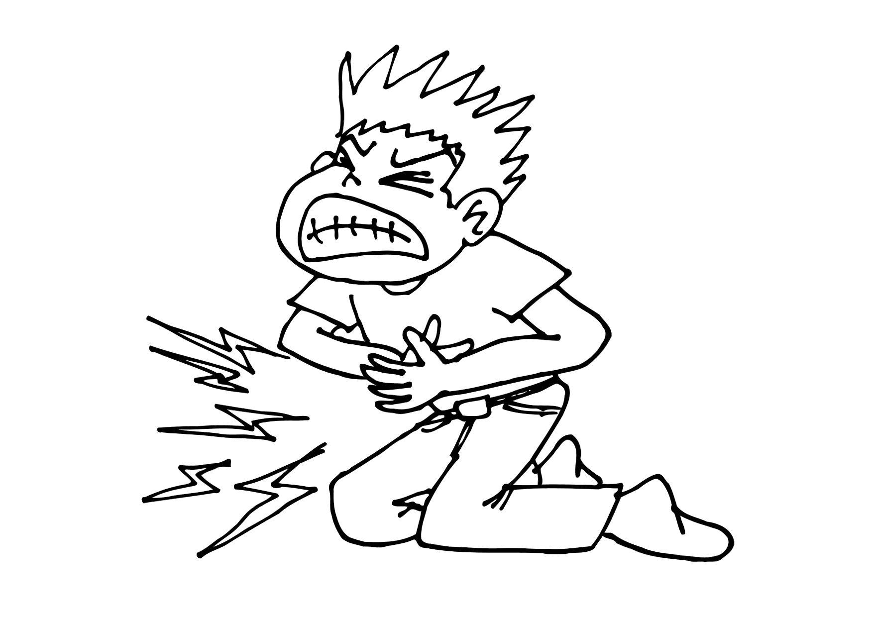 1750x1240 Coloring Page Stomach Ache
