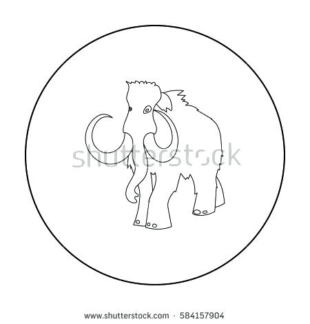 Wooly Mammoth Coloring Page Woolly Mammoth Icon In Outline Style 450x470 Wooly Mammoth Coloring Page Woolly Mammoth Icon In Outline Style