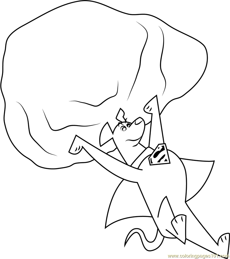 799x902 Krypto With Stone Coloring Page