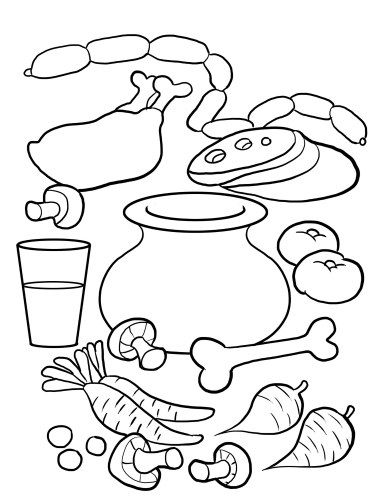 386x500 Stone Soup Coloring Page For Kids. Stone Soup Written By Jon J