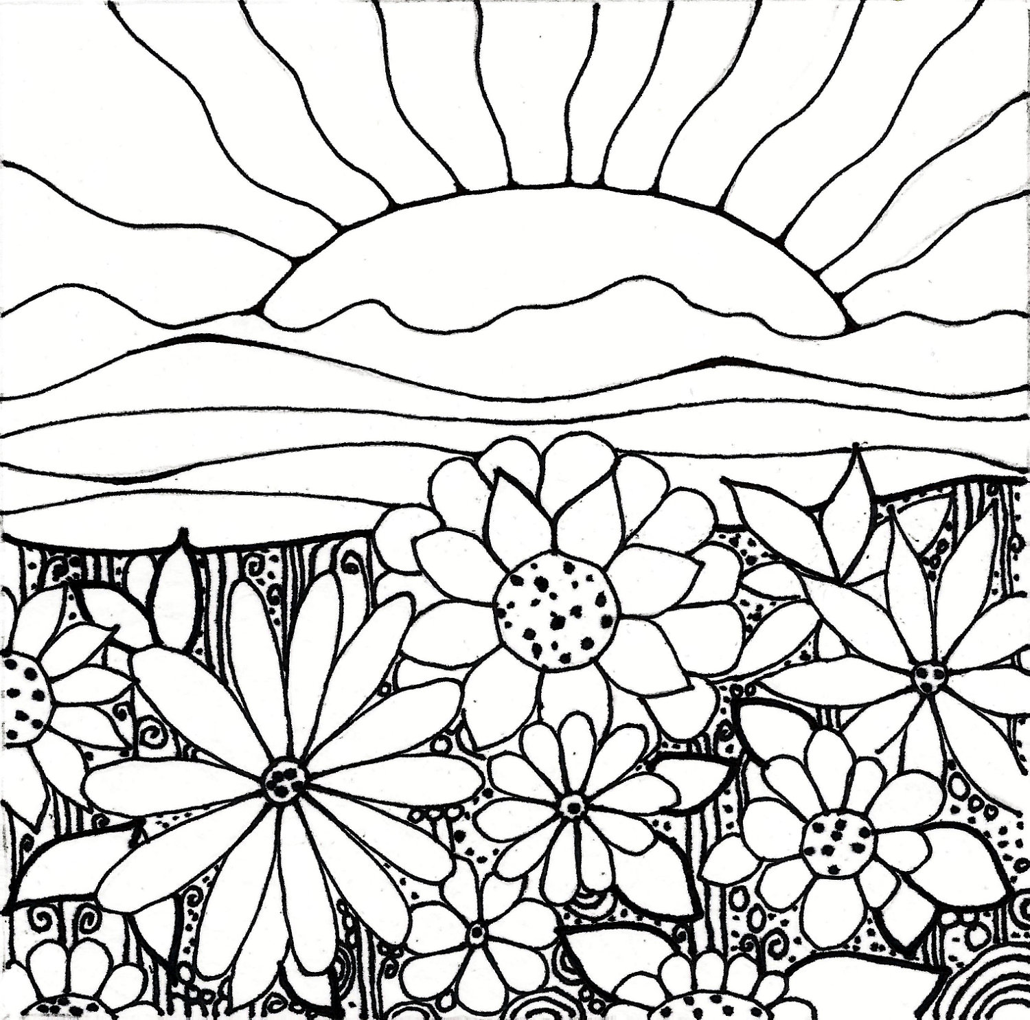 Sunrise Coloring Pages 1500x1485 Sunrise Coloring Pages