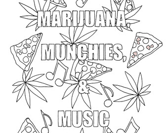 340x270 I Don'T Do Drugs I Smoke Weed Adult Coloring Page By