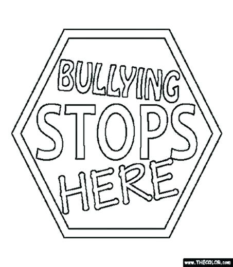 453x520 Stop Bullying Coloring Pages Anti Bullying Coloring Pages Stop